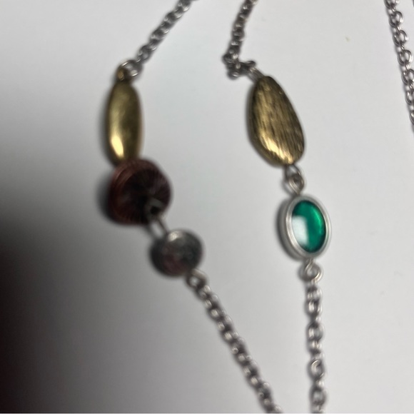 Long length 2-strands gold & colored jewels/18” - Picture 9 of 12